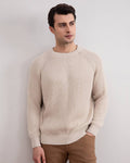 Beige English Rib Crewneck - Tour&Tate
