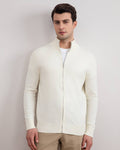 Off-White Classic Zip-Up Cardigan - Tour&Tate