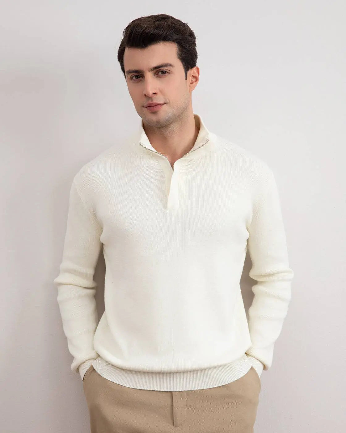 Panama Half-Zip Mock Neck Sweater - Tour&Tate