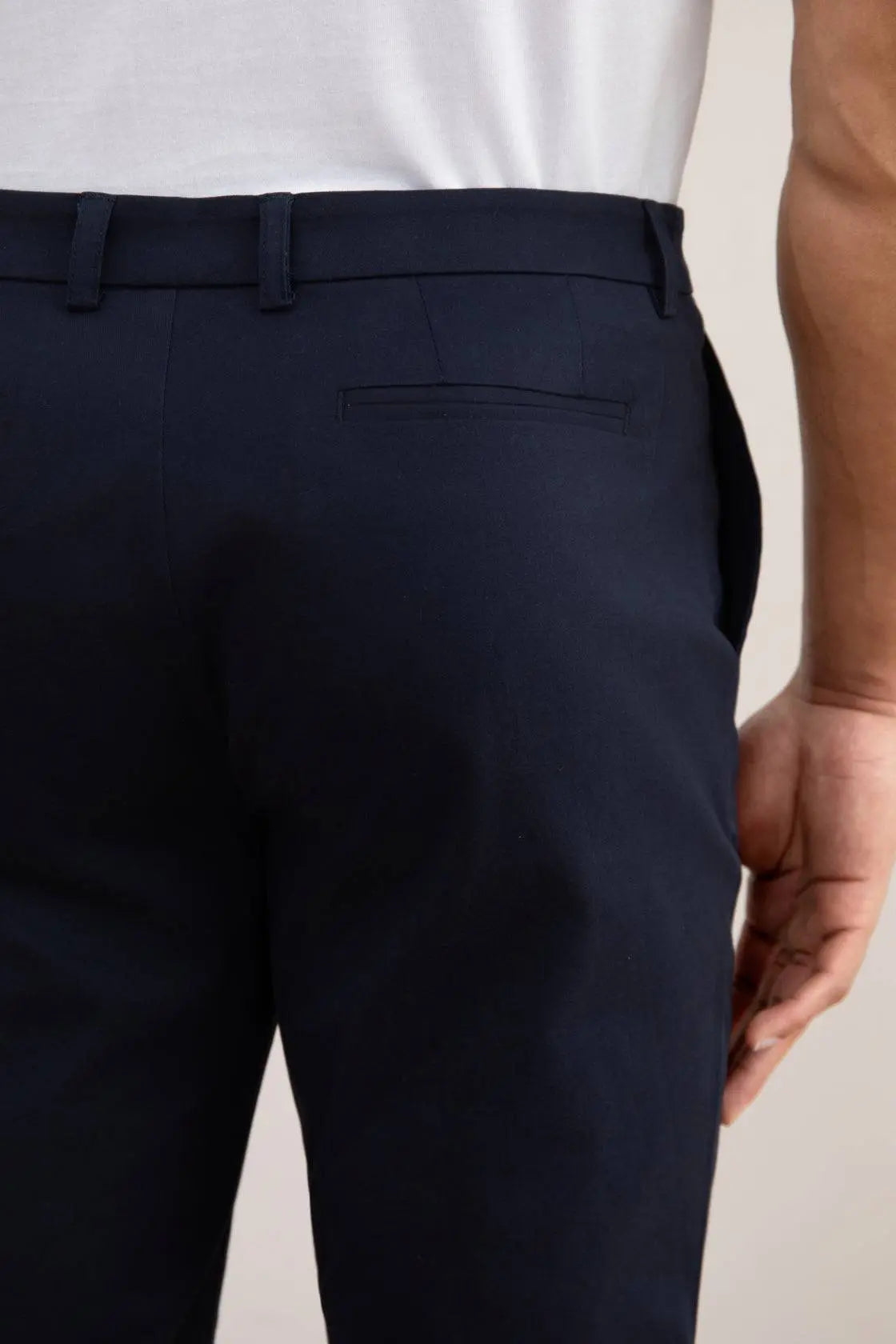 Navy Blue Straight-Fit Chino - Tour&Tate