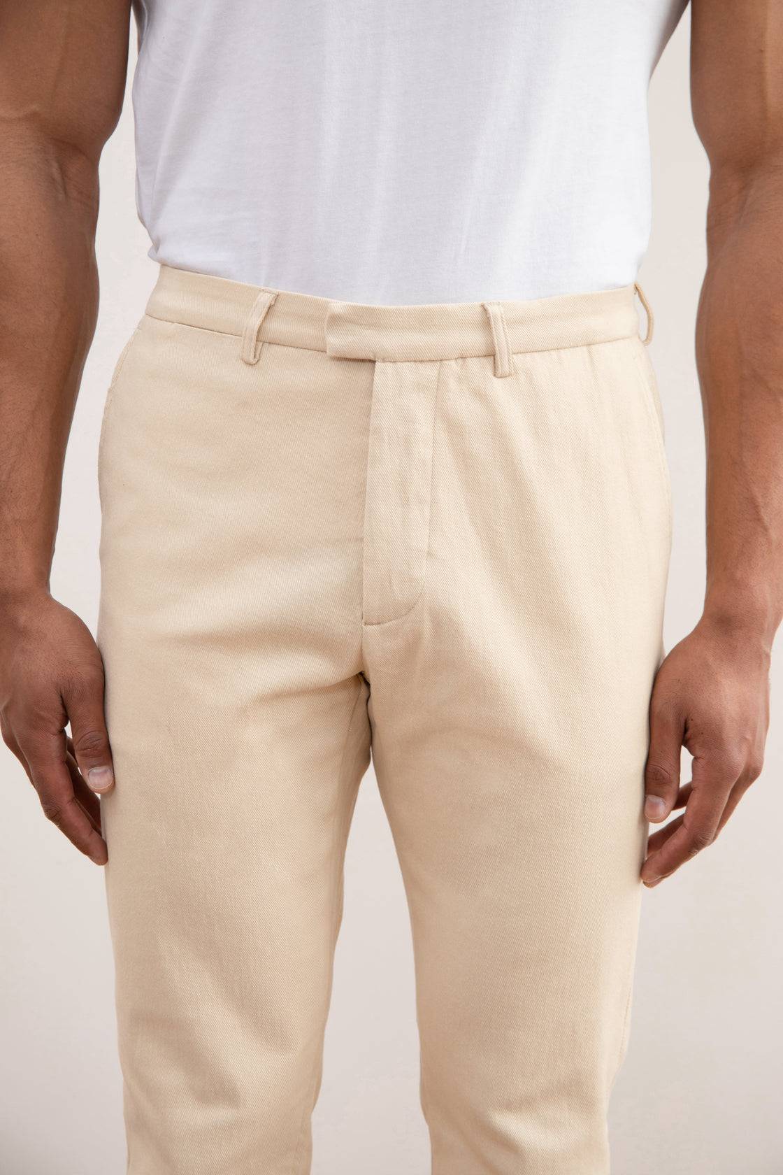 Beige Straight-Fit Winter Pants - Tour&Tate