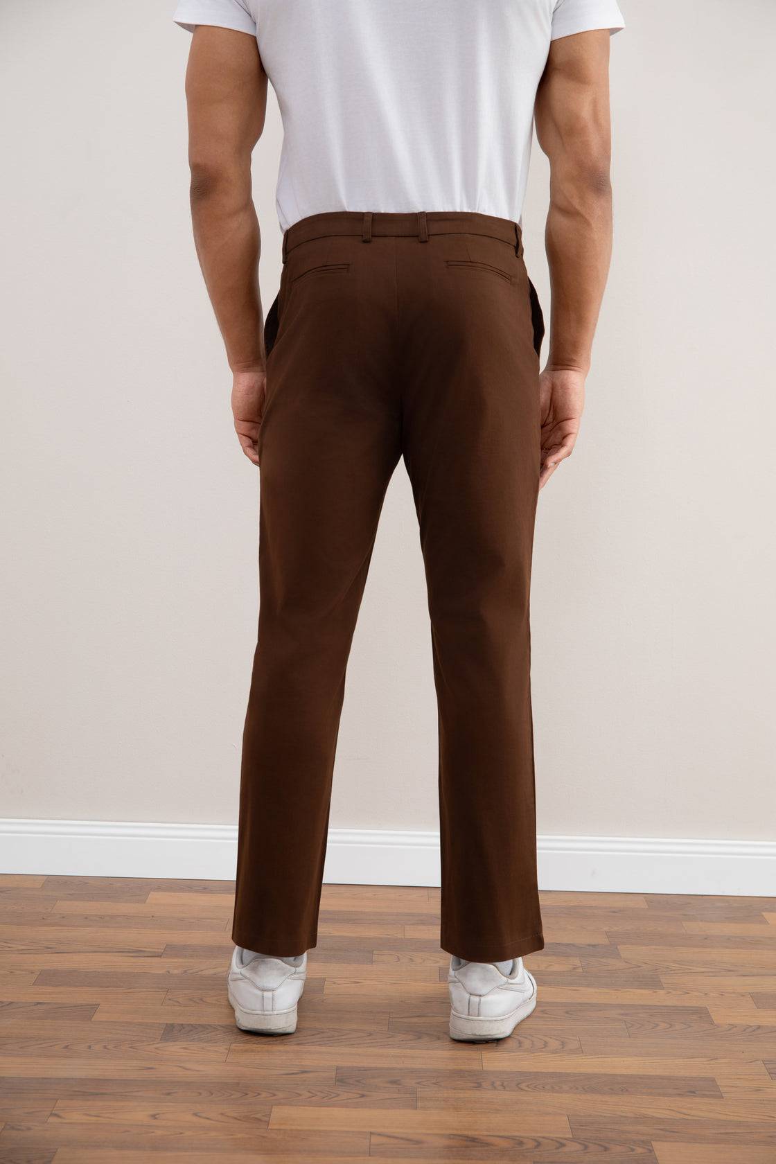 Brown Straight-Fit Chino - Tour&Tate