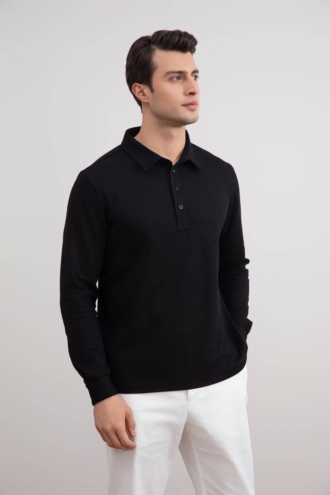 Black Jersey Polo Shirt - Tour&Tate