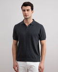 Charcoal Open Polo T-shirt - Tour&Tate