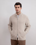 Soft Virgin Wool Cable knit cardigan - Tour&Tate