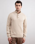 Beige Winter Button Sweater - Tour&Tate