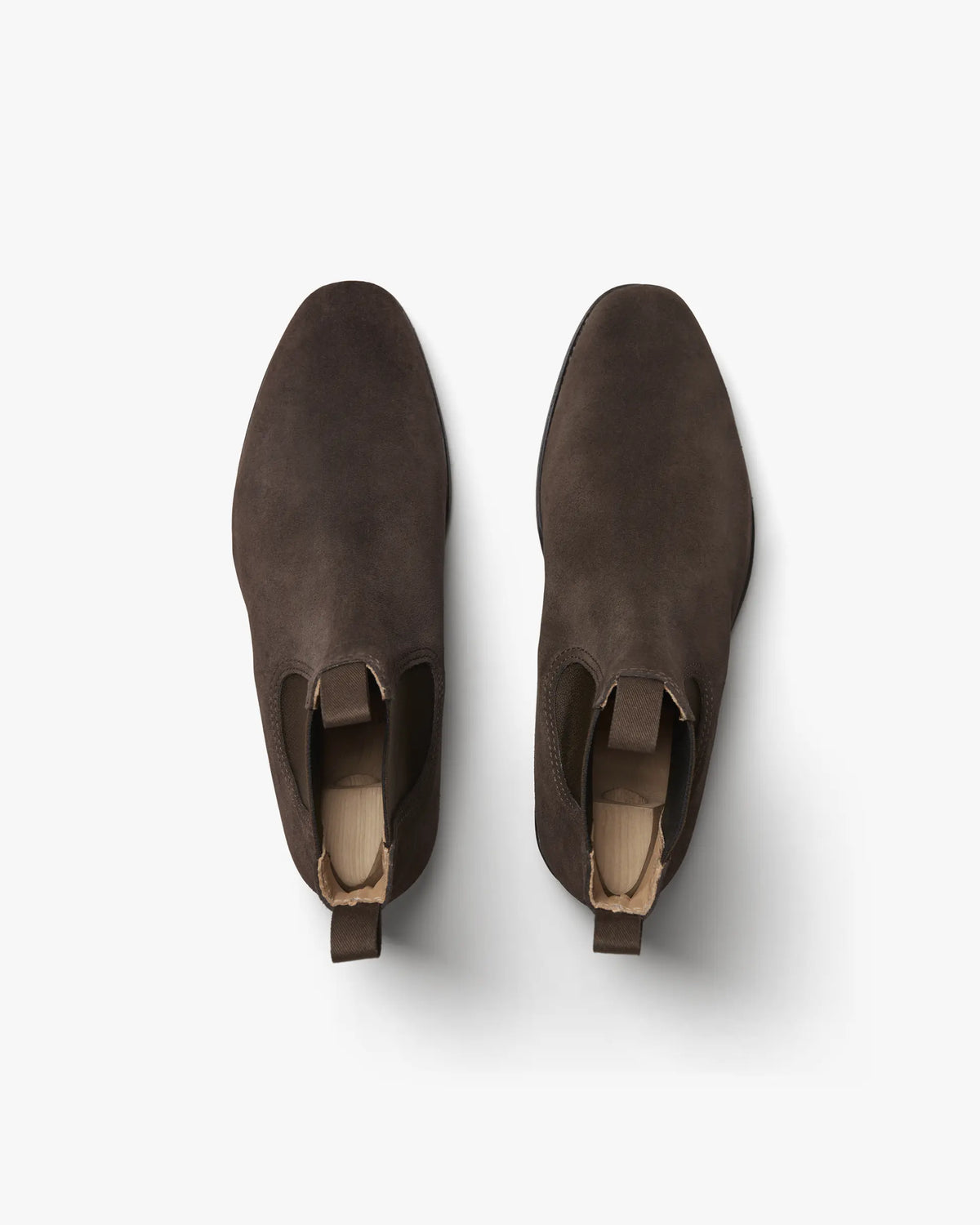 Dark Brown Suede Chelsea Boots
