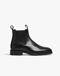 Black Calf Leather Chelsea Boots