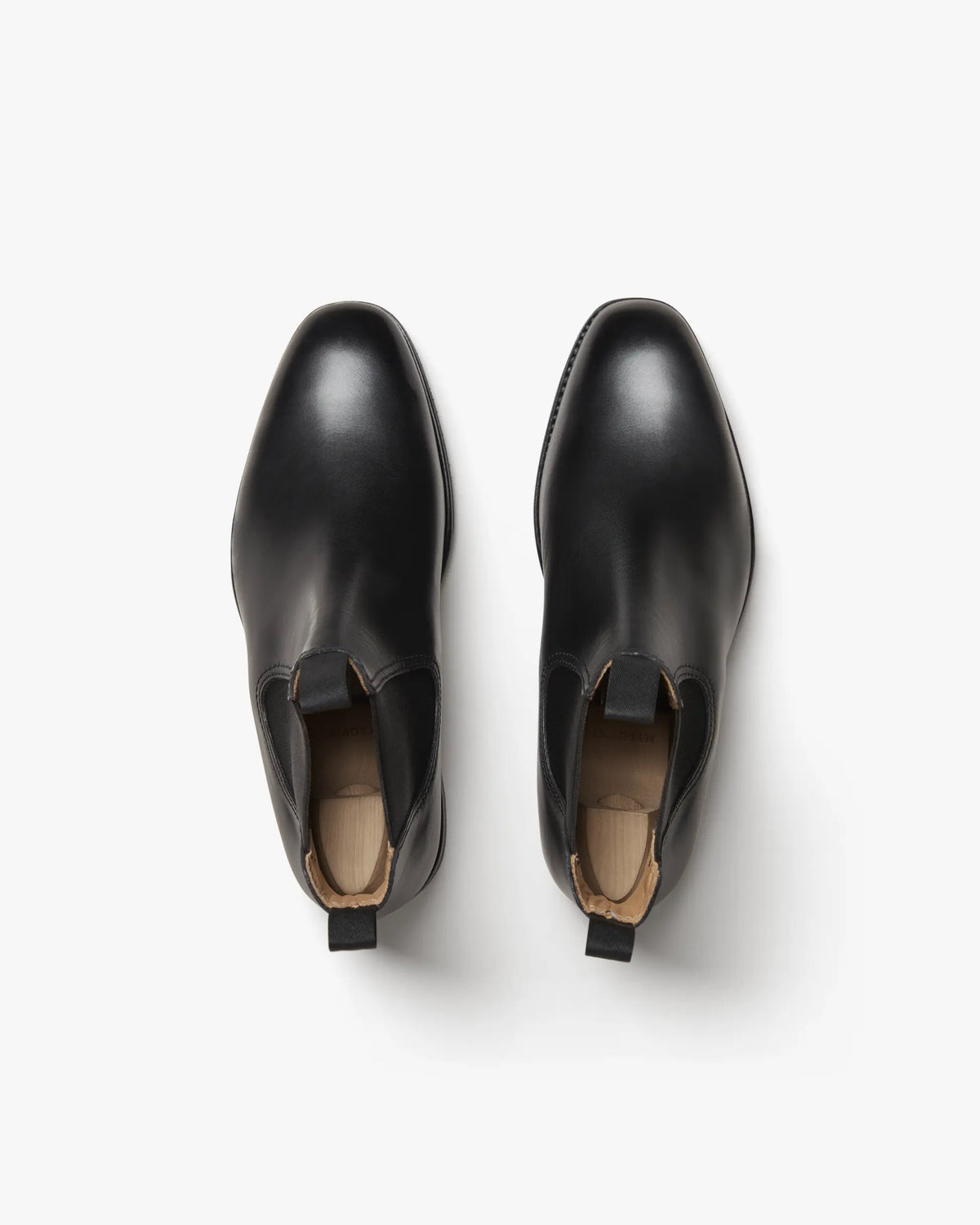Black Calf Leather Chelsea Boots