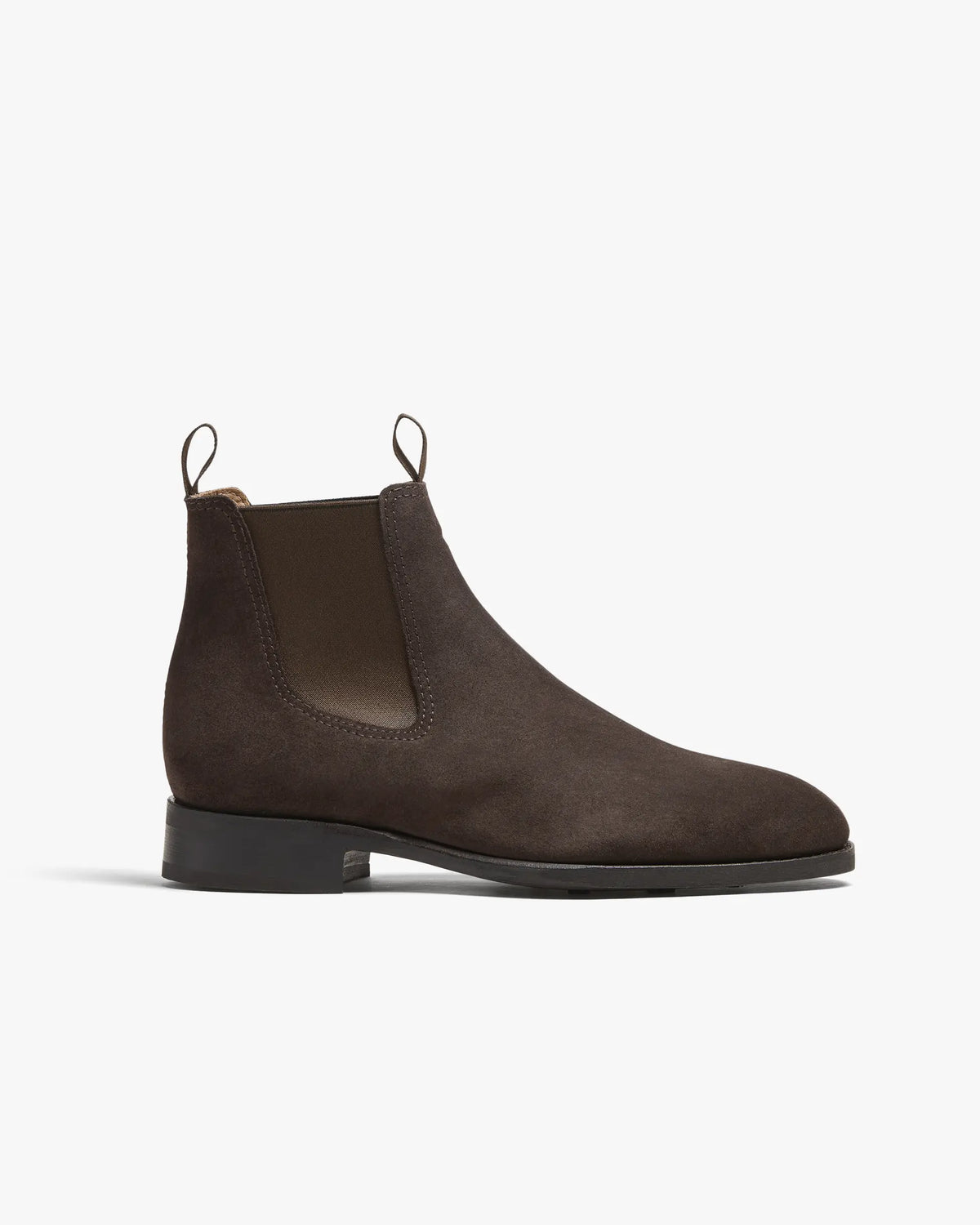 Dark Brown Suede Chelsea Boots