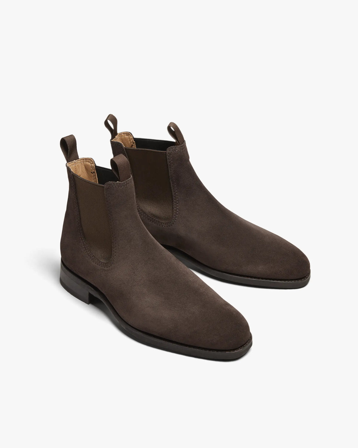 Dark Brown Suede Chelsea Boots