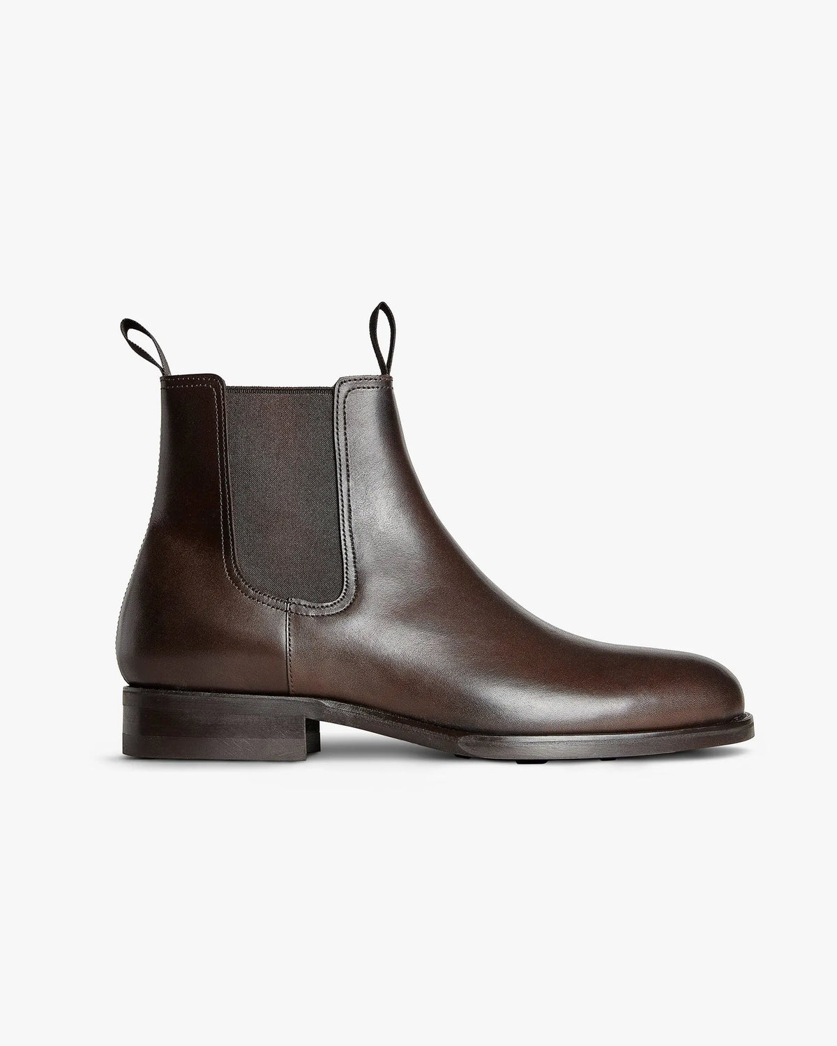 Dark Brown Calf Leather Chelsea Boots