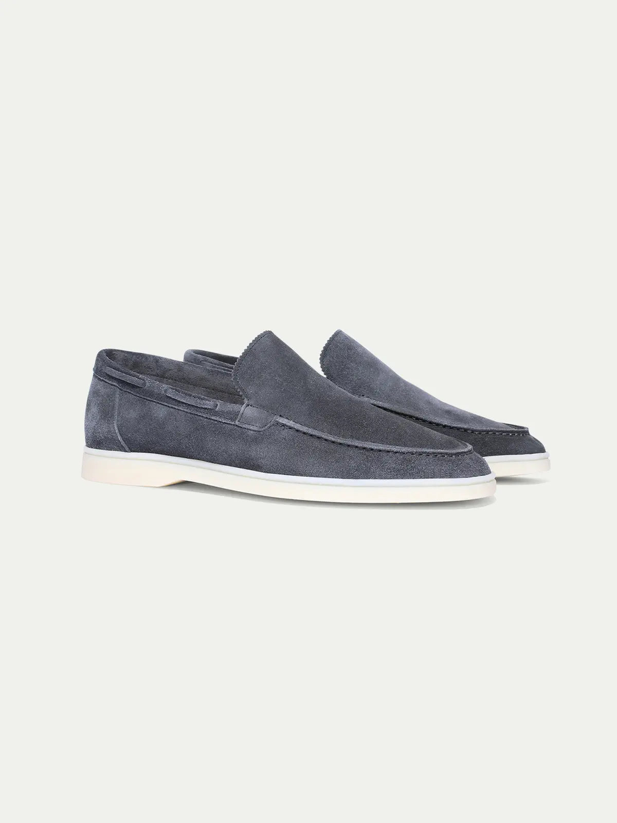 Suede Loafer Steel Blue