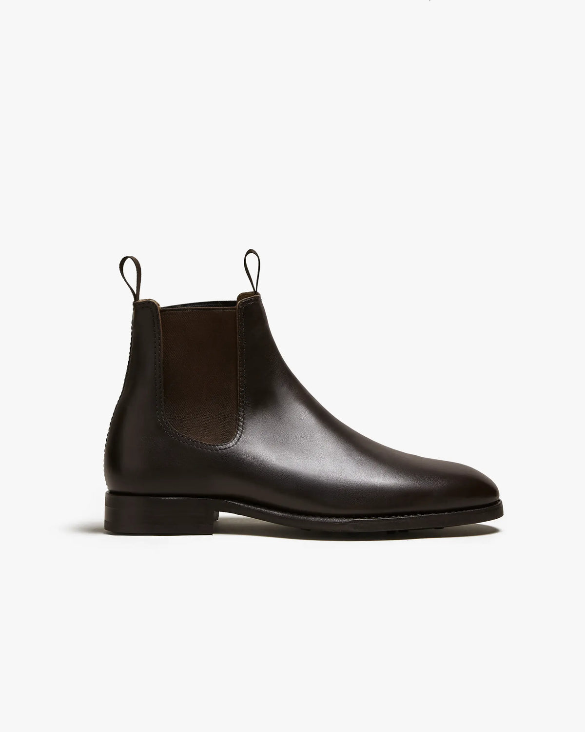 Dark Brown Calf Leather Chelsea Boots
