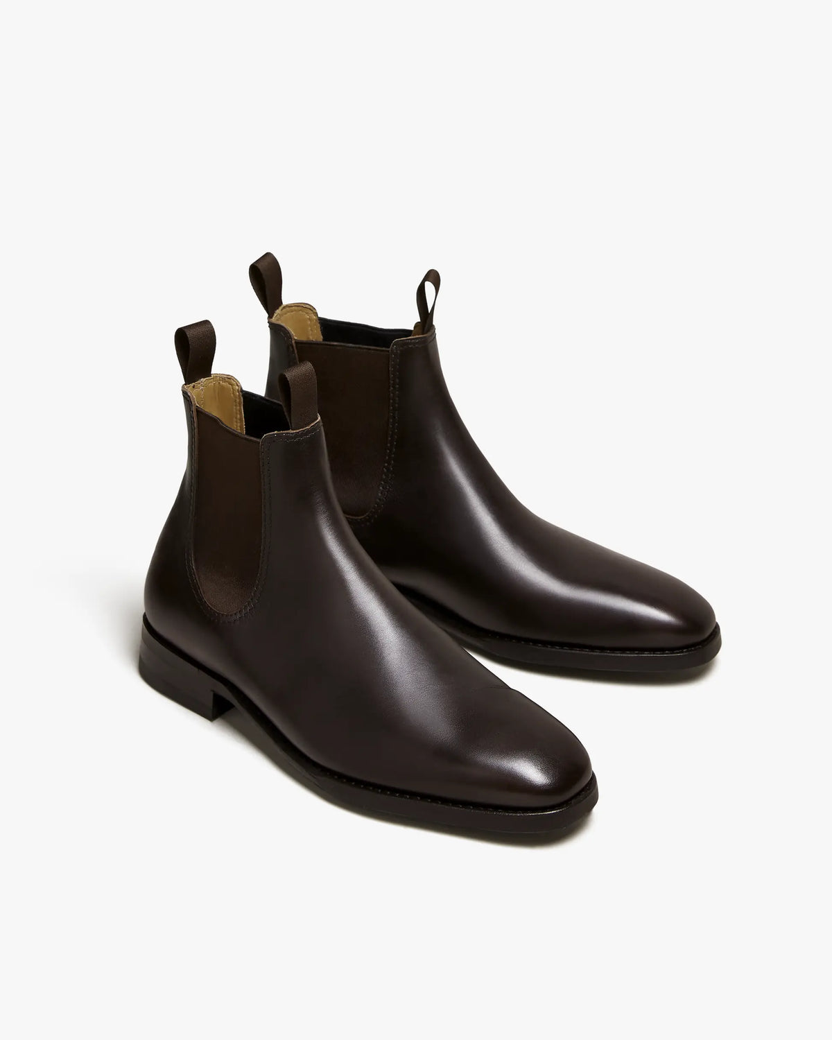 Dark Brown Calf Leather Chelsea Boots