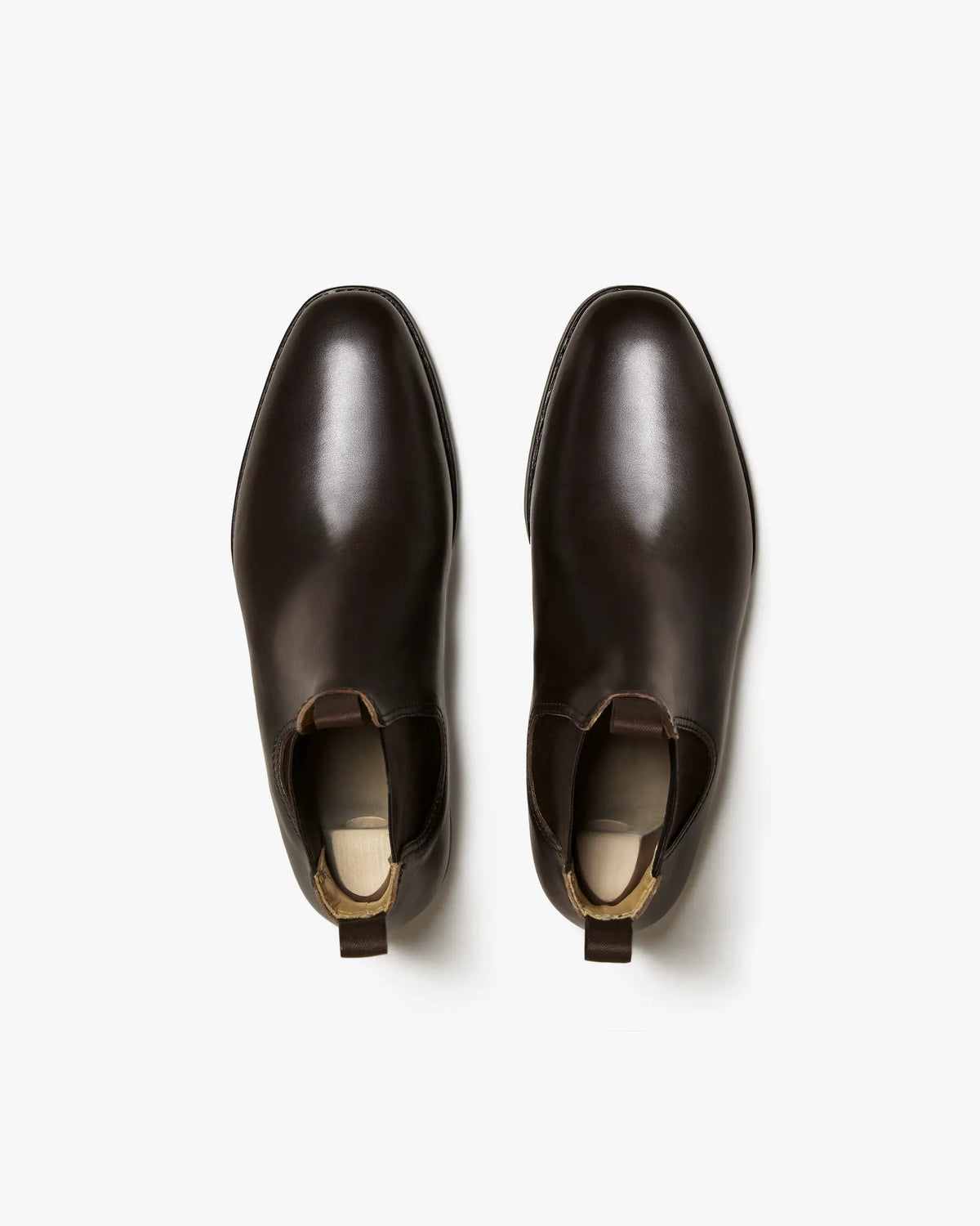 Dark Brown Calf Leather Chelsea Boots