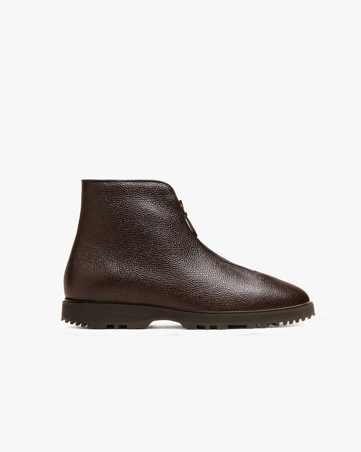 Calf Leather Zipper Boots