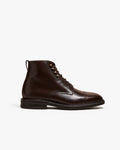 Dark Brown Calf Leather Laced Boots