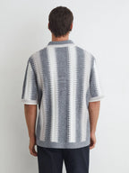 Stitch-Detail Stripe Knitted Shirt