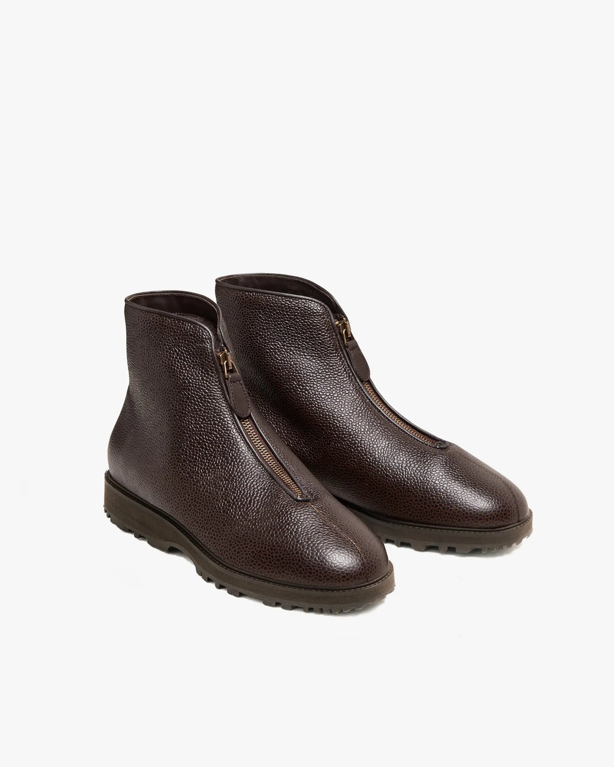 Calf Leather Zipper Boots