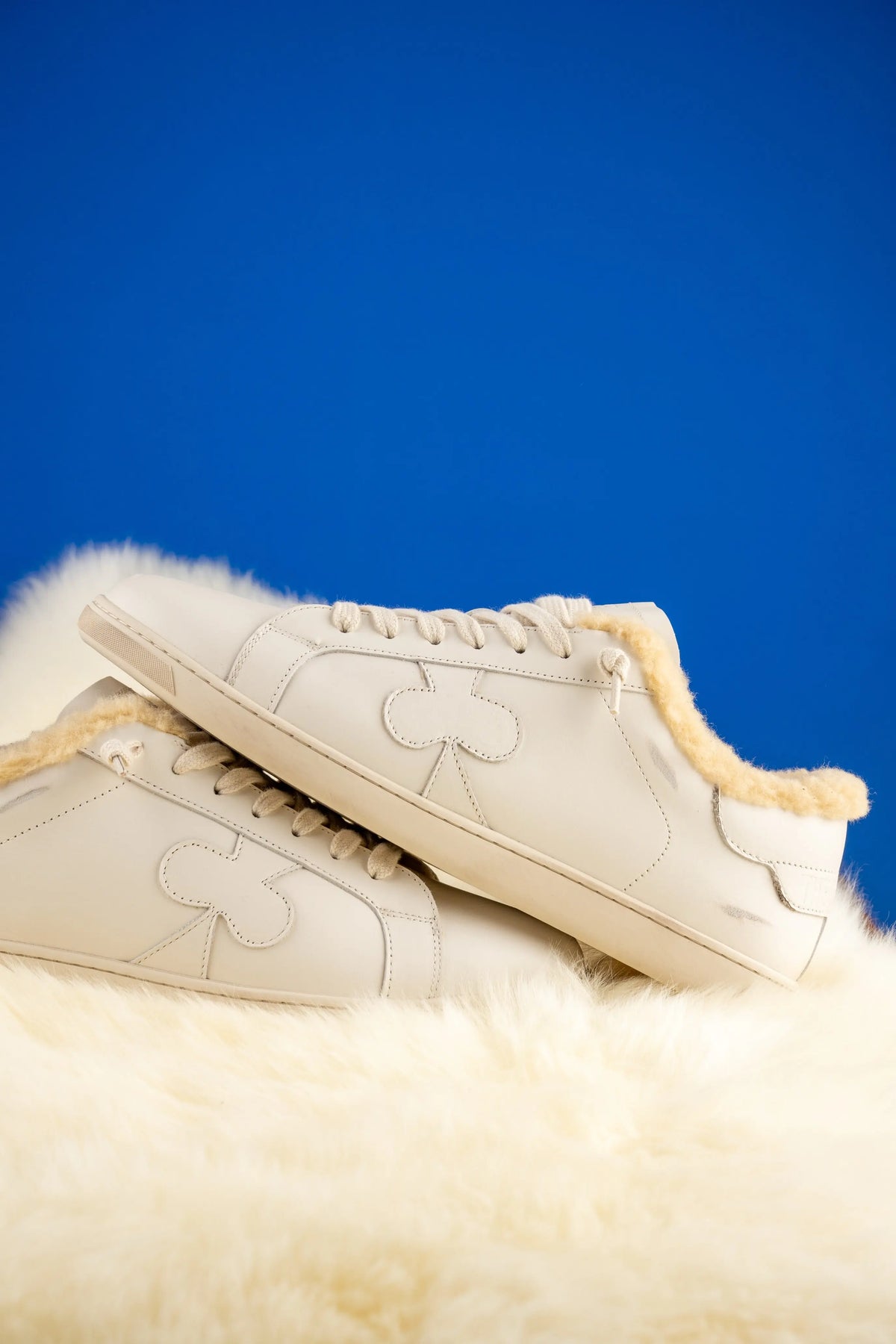 Toscan Sneakers Leather and Wool White