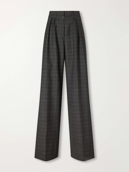 checked wool wide-leg pants Too Much Today