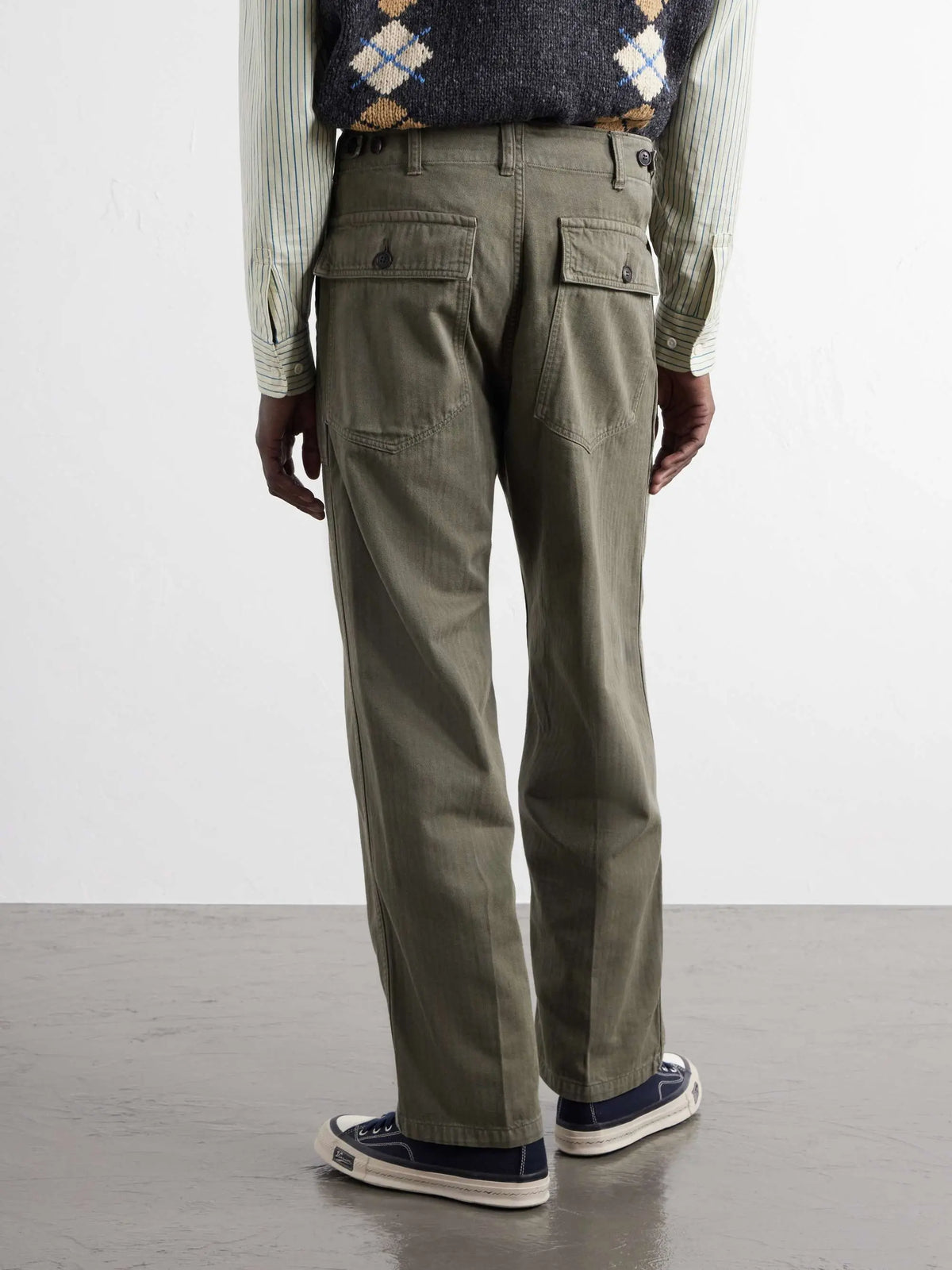 Straight-Leg Cotton Trousers