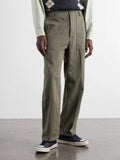 Straight-Leg Cotton Trousers