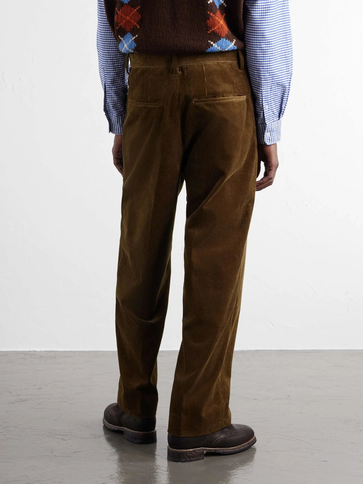 Straight-Leg Cotton-Corduroy Trousers