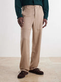 Straight-Leg Wool Trousers