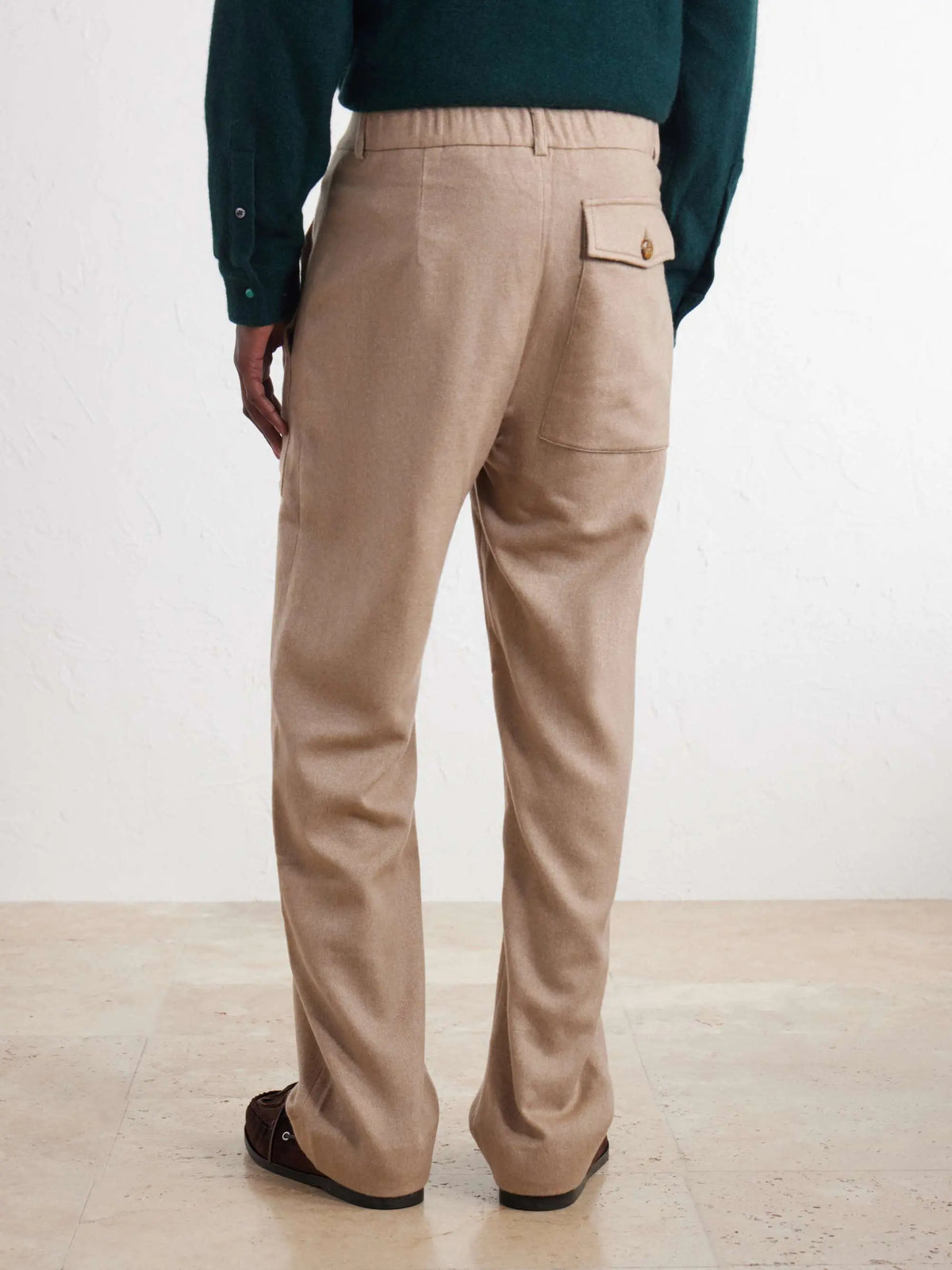 Straight-Leg Wool Trousers