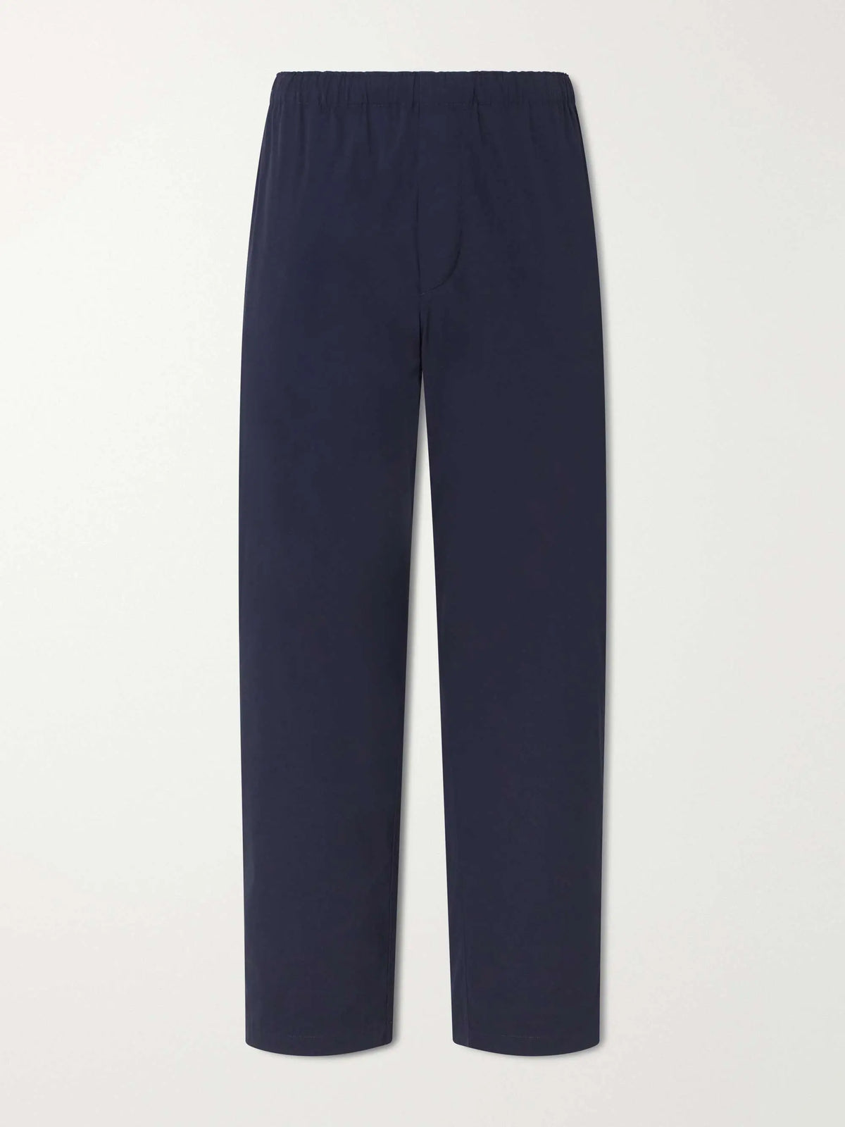 Straight-Leg Cotton-Blend Trousers