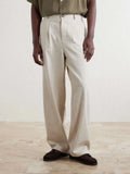 Cotton and Linen-Blend Drawstring Trousers