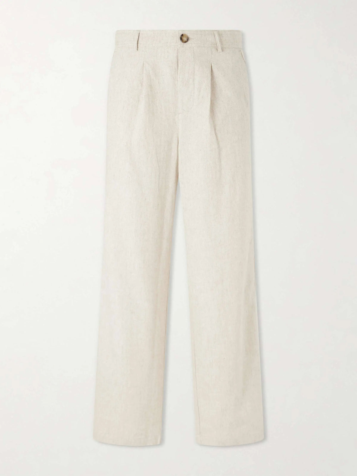 Cotton and Linen-Blend Drawstring Trousers