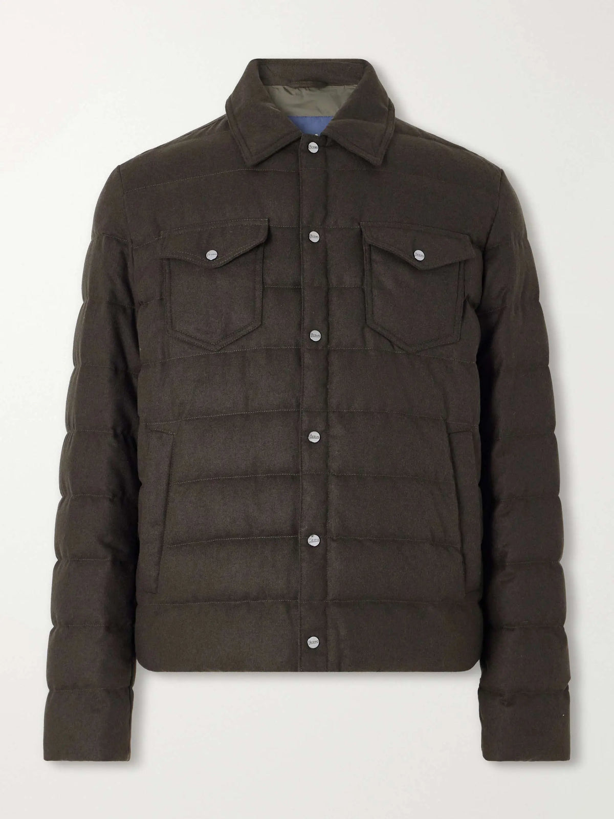 Quilted Flannel Down Jacket