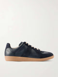Leather and Suede Sneakers Navy