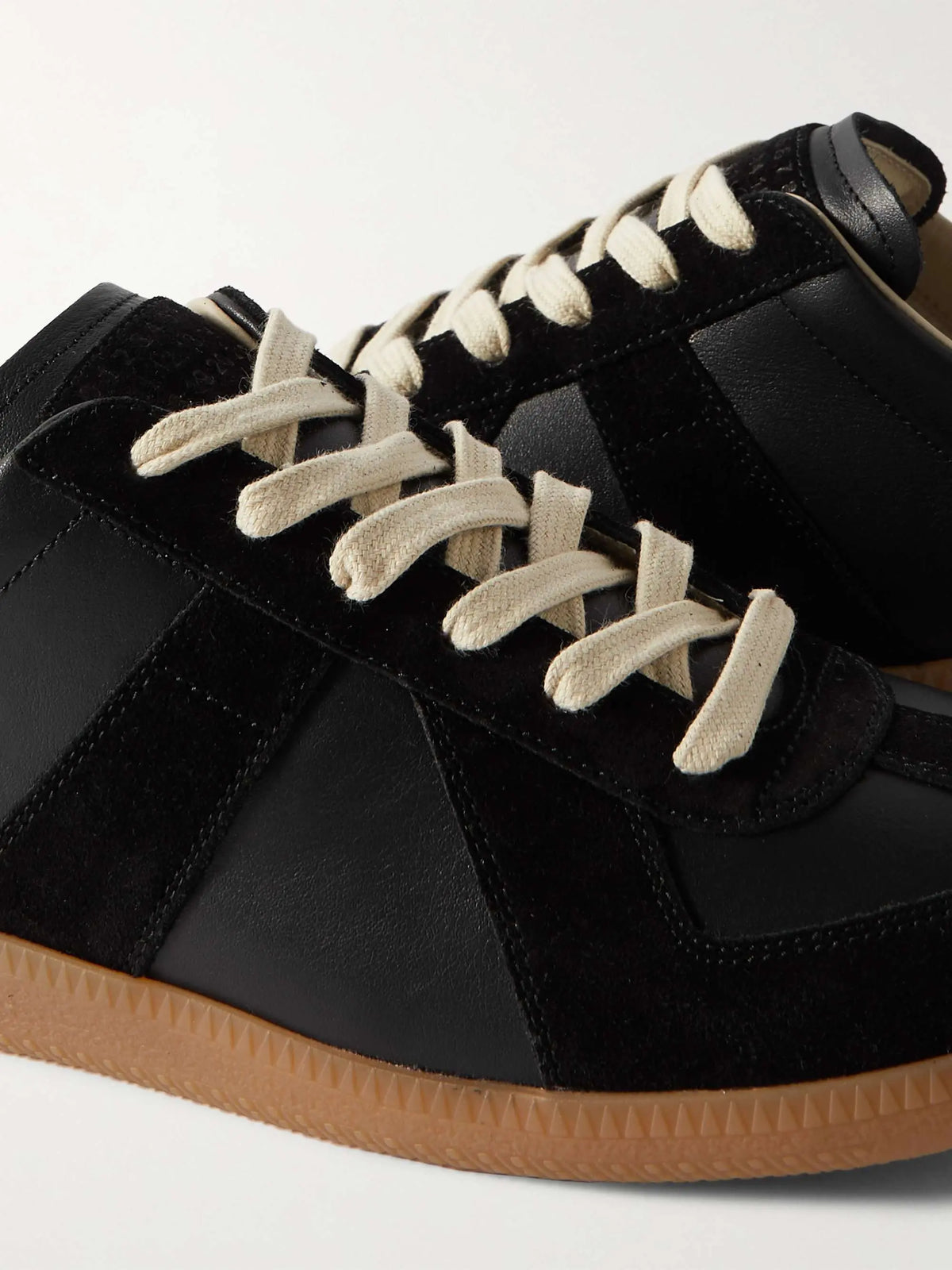 Leather and Suede Sneakers Black
